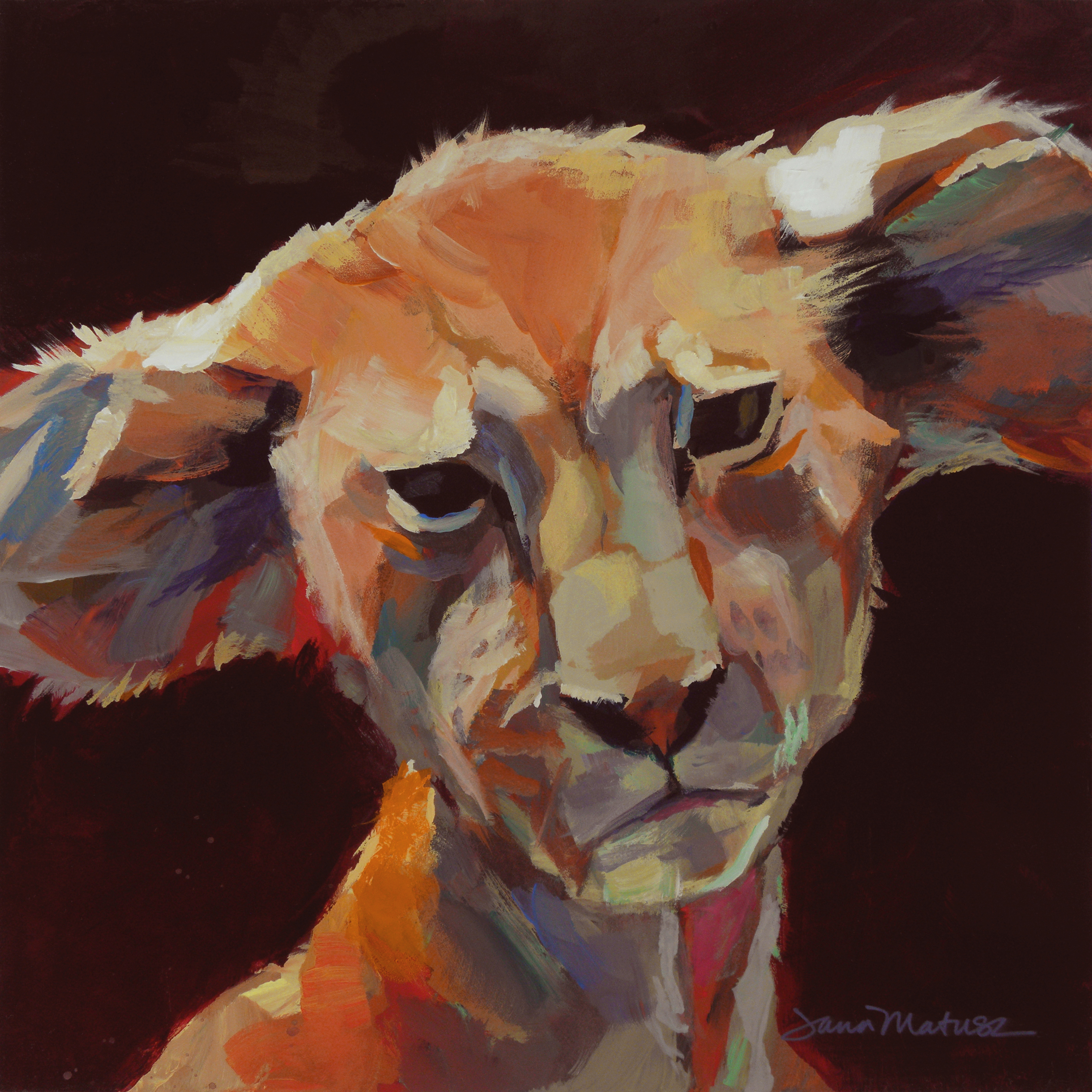 Painting of a Lion Cub.