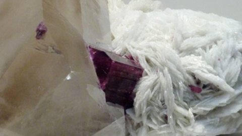 Several large crystals.