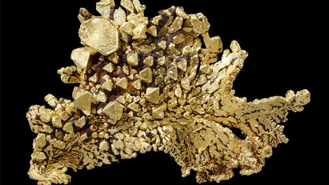 A nugget of raw gold.
