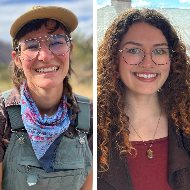 Portraits of scientists Juli Cosgrove and Val Aguilar.
