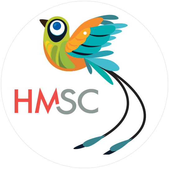 HMSC Logo with Illustrated Mot Mot Bird