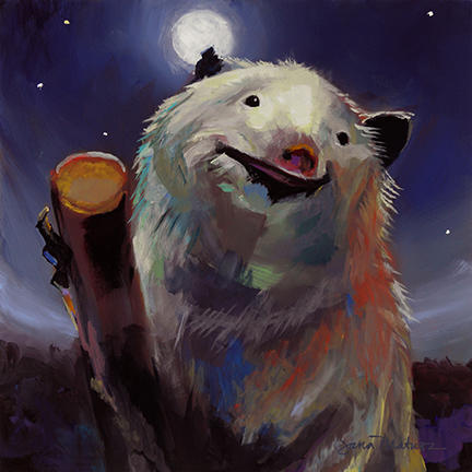Painting of a Moonrat.