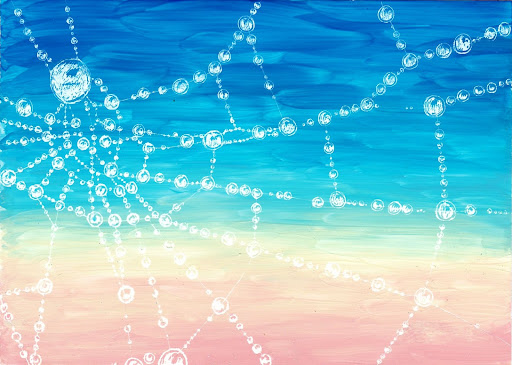 Painting of spiderwebs