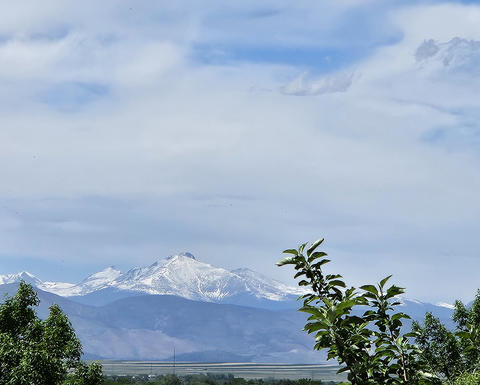 A mountain and some clouds