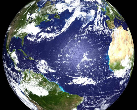Planet earth on a black background